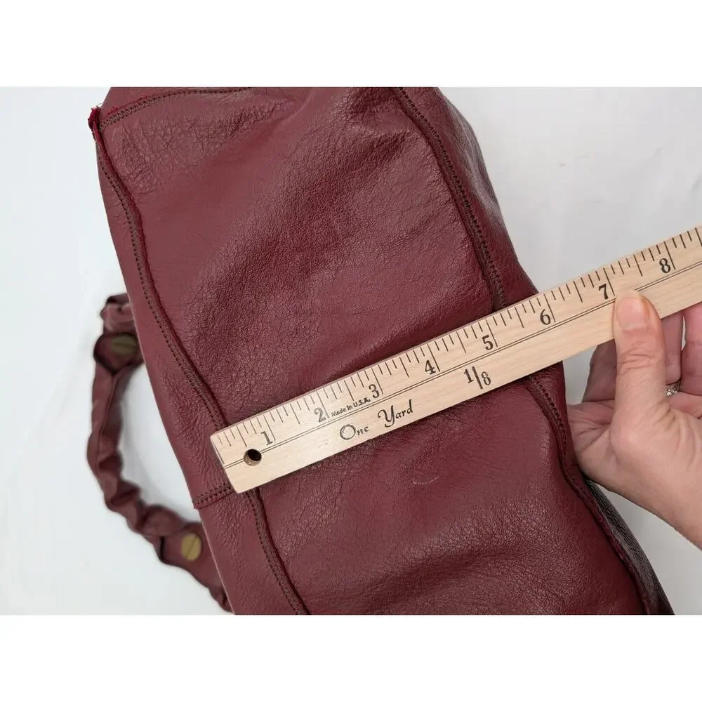 Vintage Lucky Brand Leather Boho Shoulder Handbag Hobo Hippie Festival Career